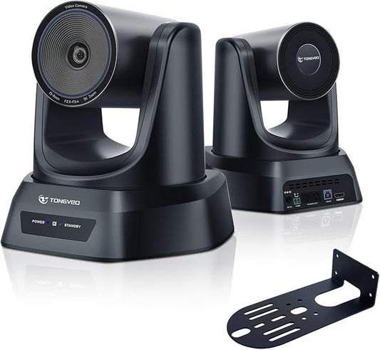 TONGVEO 3X Optical Zoom PTZ Camera AI Auto-Tracking HDMI USB 3.0 1080P 60fps by TONGVEO