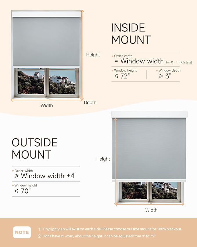 Smart Roller Shades for Windows, Alexa Blackout Motorized Blinds - Image 8