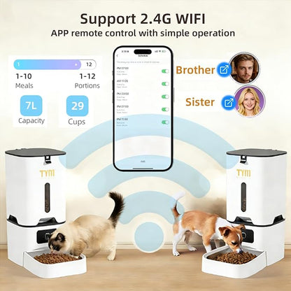 TYM Automatic Cat Feeder, 7L WiFi Cat Food Dispenser - Image 3