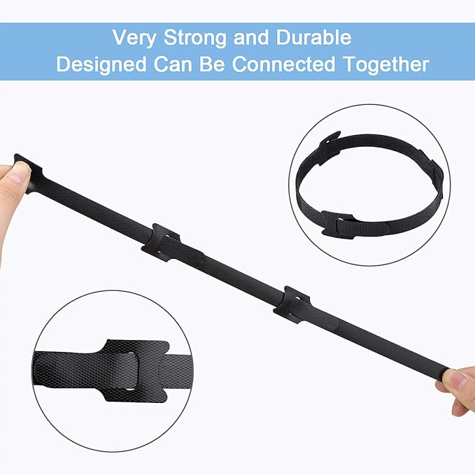 Nettbe 60 PCS 6 Inches Reusable Cable Ties, Adjustable Cord Straps Wire - Image 6