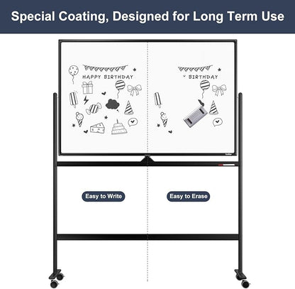 Dry Erase Whiteboard Easel on Wheels - Image 5
