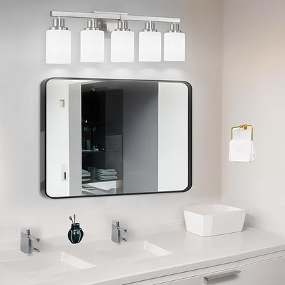 DIKAIDA 5-Light Bathroom Light Fixtures, Modern Bathroom Wall Lights Over Mirror - Image 7