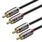 J&D 2 RCA M/M Stereo Audio Cable, RCA Audio Cables, 4 Feet by JDTech