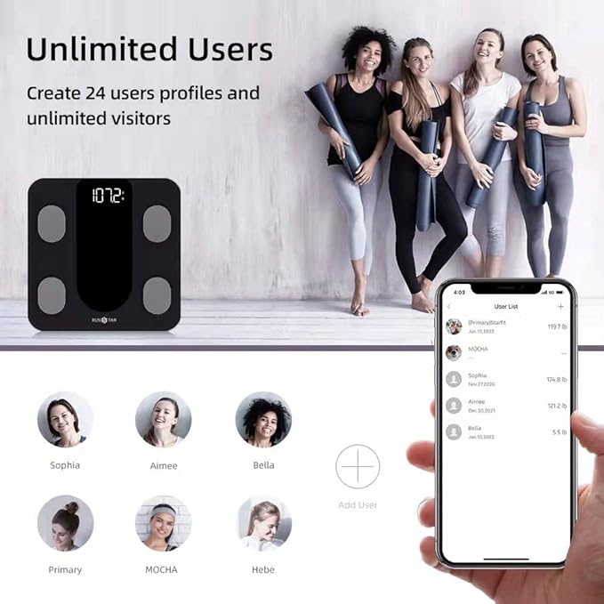 RunSTAR Smart Scale for Body Weight, Digital Bathroom Scale BMI Weighing Body - Image 5