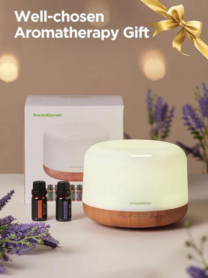 InnoGear Aromatherapy Diffuser & 10 Essential Oils Set, 500ml Essential Oil - Image 2