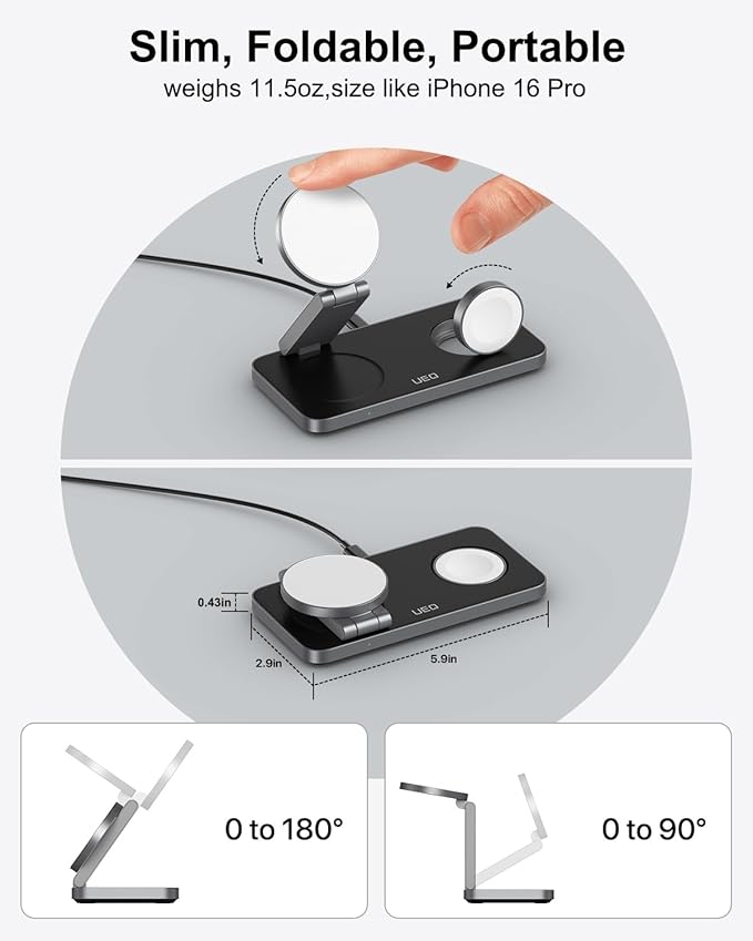 UEQ Foldable 3 in 1 Wireless Charging Station - Image 3