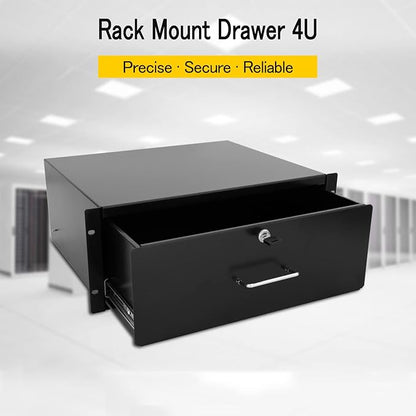 RAISING ELECTRONICS Drawer Server Cabinet Case 19 Inch Locking Rack Mount DJ - Image 2