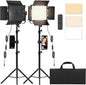 Photography Video Lighting Kit, Upgraded Bi-Color LED Video Studio Lights by BANSINE