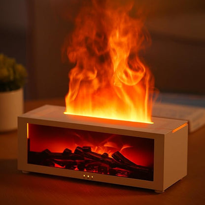 Essential Oil Diffuser, 7 Colors Fireplace Fire Flame Aromatherapy Diffuser by Yaledi