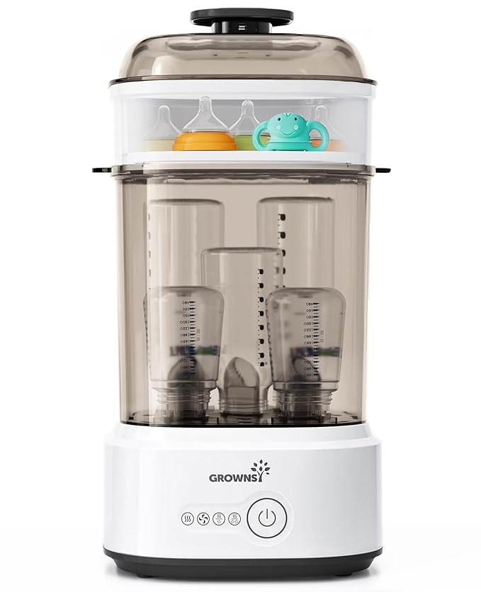 Bottle Sterilizer and Dryer, Compact Electric Steam Baby Bottle Sterilizer by GROWNSY