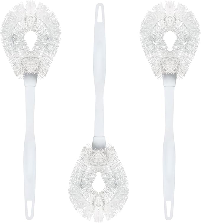 LOLA Toilet Bowl Brush w/Curved Head, 3 Pack, Coated Wire, Durable Poly Bristles by LolaProducts