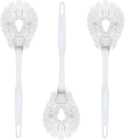 LOLA Toilet Bowl Brush w/Curved Head, 3 Pack, Coated Wire, Durable Poly Bristles by LolaProducts