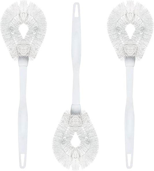 LOLA Toilet Bowl Brush w/Curved Head, 3 Pack, Coated Wire, Durable Poly Bristles by LolaProducts