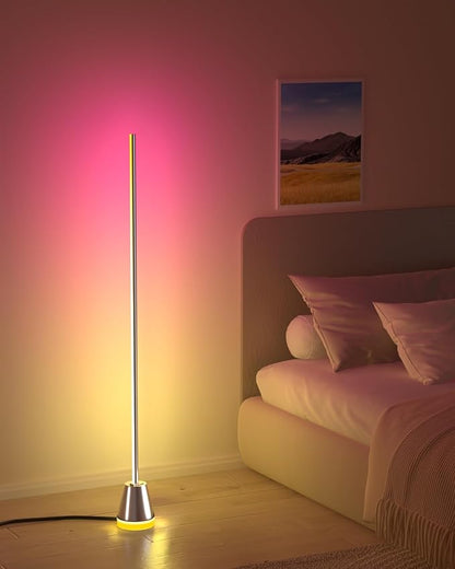 Keepsmile Smart RGB LED Corner Floor Lamp, Bright Standing Lamps - Image 6