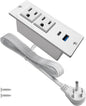 USB C Recessed Power Strip Fast Charge Desktop Power Station 2 Outlets 2 USB by 4LEAF