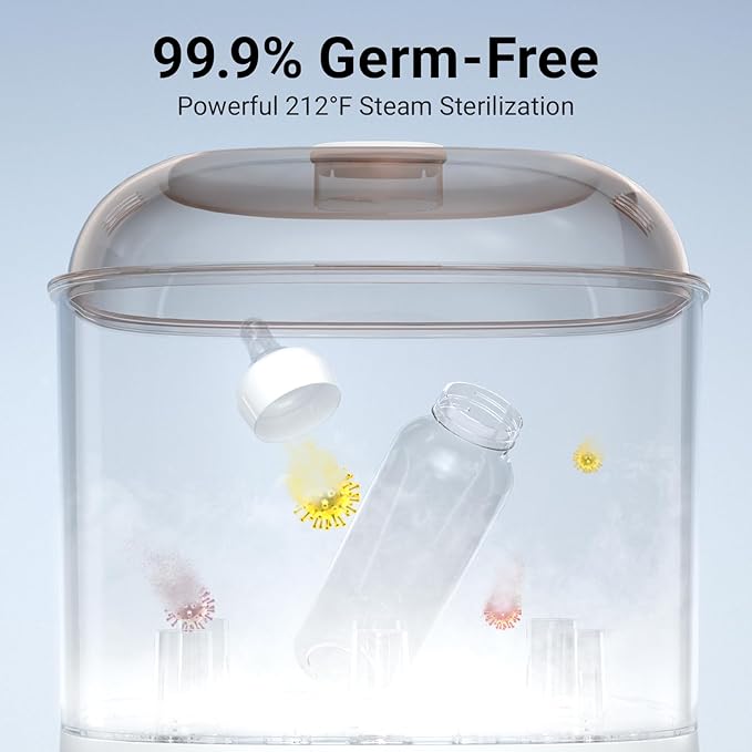 Bear Bottle Sterilizer and Dryer, 2 Layers Large Electric Steam Baby Bottle - Image 5