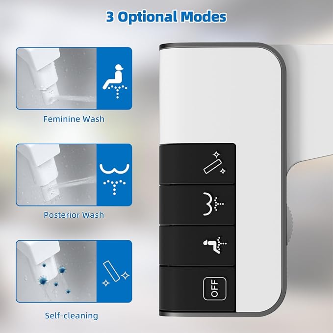 Hibbent Bidet Attachment for Toilet, Non-Electric Dual Nozzle for Frontal & - Image 2