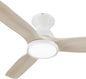 SMAAIR Smart Ceiling Fans with Lights Damp Covered, Solid Wood Flush Mount by SMAAIR