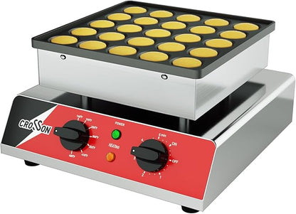 CROSSON Mini Pancake Maker, Non-stick Stainless Steel Poffertjes Grill by CROSSON-CateringEquipment
