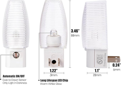 Emotionlite Plug in Night Light, Warm White LED Nightlight, Dusk to Dawn Sensor - Image 3