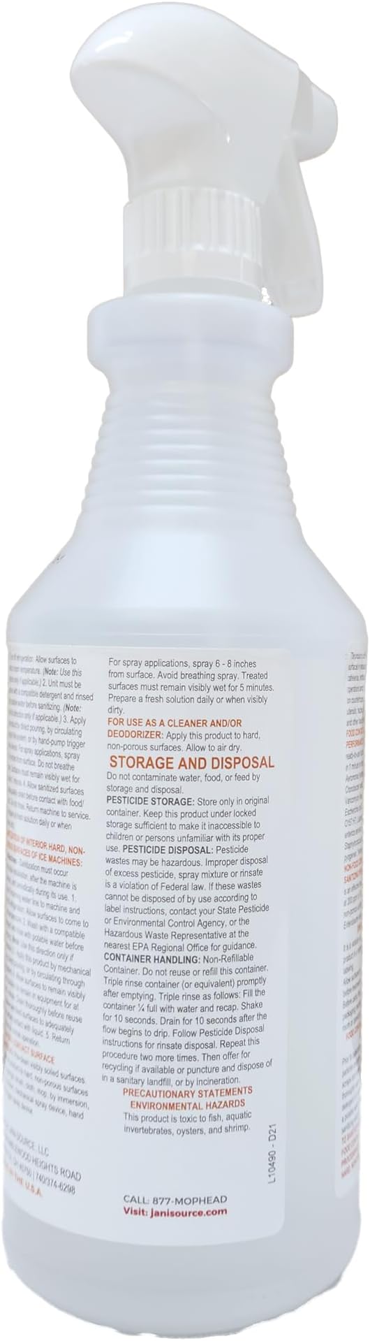 Bussit Clean Foodservice Surface Sanitizer & Cleaner, Spray and Wipe, Kills - Image 5
