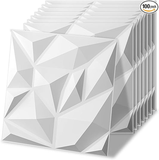 Art3d 100 Pack Decorative 3D Wall Panels, 97 Sq.Feet PVC Interior Wall Décor by Art3d