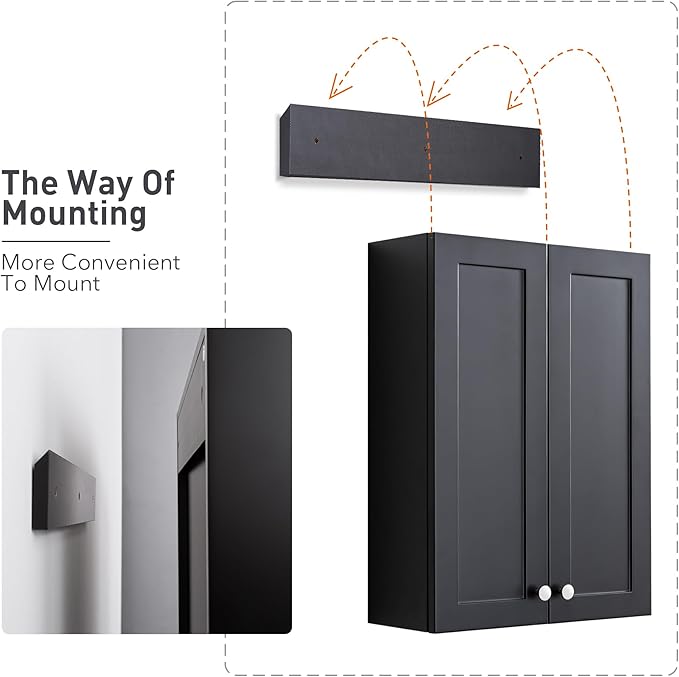 Matte Black Wall Mount Medicine Cabinet - Image 6