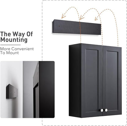 Matte Black Wall Mount Medicine Cabinet - Image 6
