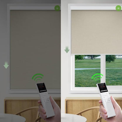 ZSHINE Motorized Blackout Window Blinds Customize Width Remote Control - Image 3