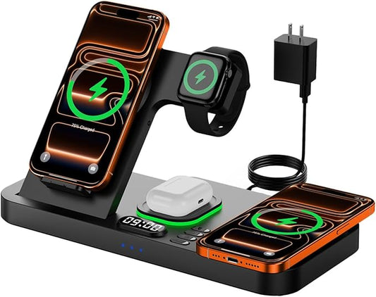 Dual Phone Magnetic Wireless Charging Station by RRSPORTS