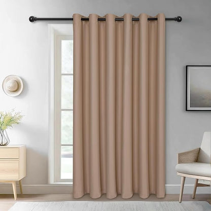 JIUZHEN Blackout Sliding Door Room Divider Curtain, Noise Reducing Window by JIUZHEN