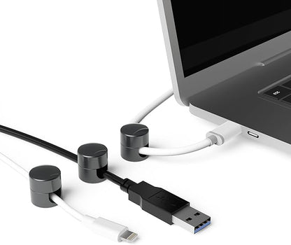ICONIT Cable Anchors for Desk Organization Gun Metal | Premium Aluminum Cord - Image 3