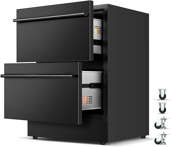 Tylza Under Counter Drawer Fridge 24 Inch, Built-in/Freestanding Beverage by TYLZA