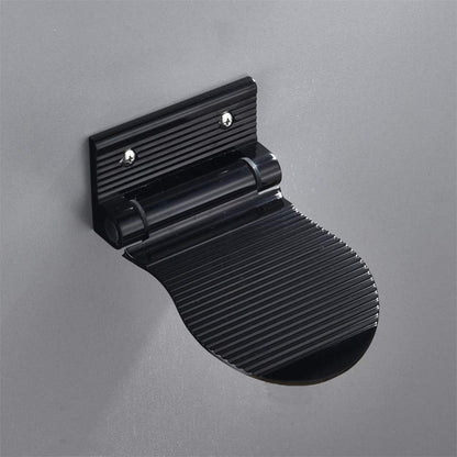 Shower Foot Rest for Shaving, Wall Mounted Folding Foot Stand for Bathroom, Black Metal