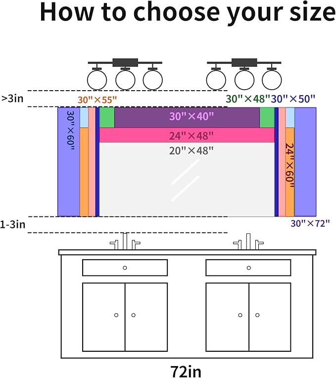 Gold Bathroom Mirror for Wall, 20x48 Inch Rectangle Mirror - Image 9