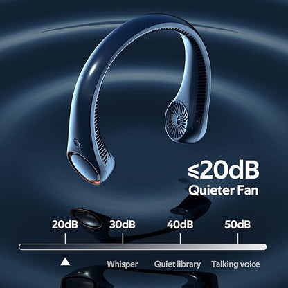 Portable Neck Fan, Hands Free Bladeless Fan, 360° Cooling Personal Fan - Image 4