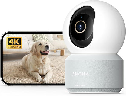 Anona Pano 4K UHD Indoor Camera, Pet/Dog/Baby Security Camera by Anona