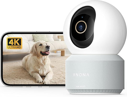 Anona Pano 4K UHD Indoor Camera, Pet/Dog/Baby Security Camera by Anona