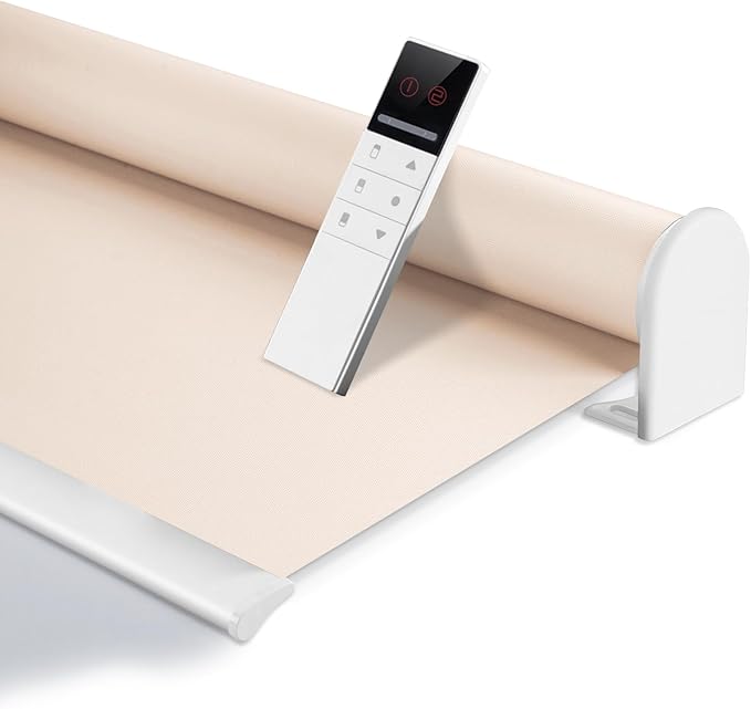 ZSHINE Motorized Blackout Window Blinds Customize Width Remote Control Wireless by ZSHINEHome