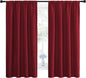 NICETOWN Christmas Burgundy Blackout Curtains and Drapes by NICETOWN