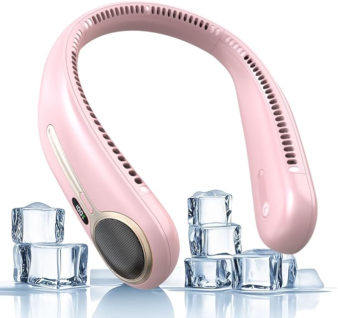 Portable Neck Fan, Hands Free Personal Wearable Bladeless Fan, 6000mAh USB by Kinhowly