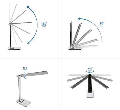 Turcom LED Desk Lamp With USB Charging Port Dimmable Touch Controls w/Color - Image 7