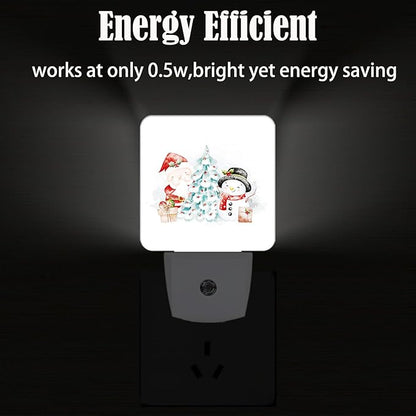 FSHVQKD Santa Claus and Snowman Night Light, Plug-in Nightlights Auto Sensor - Image 4