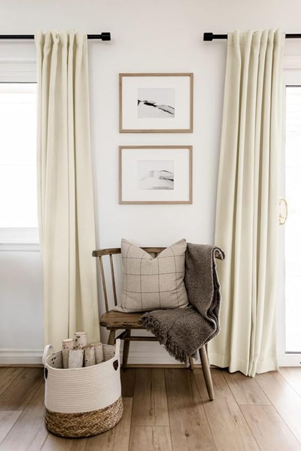 100% Blackout Shield Linen Blackout Curtains - Image 6