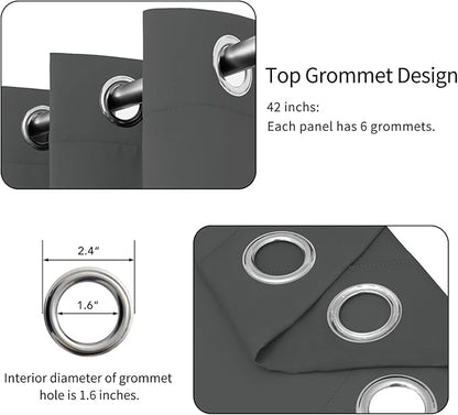 Easy-Going Blackout Curtains for Bedroom, Solid Thermal Insulated Grommet and - Image 4