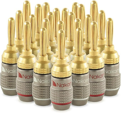 Nakamichi FanLock Excel Series 24k Gold Plated Banana Plugs 10 AWG by Nakamichi
