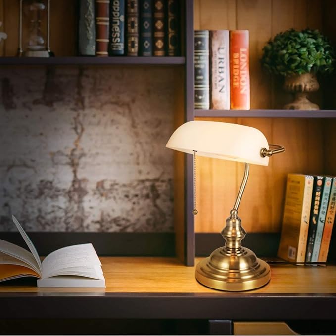Newrays Glass Bankers Desk Lamp - Image 2