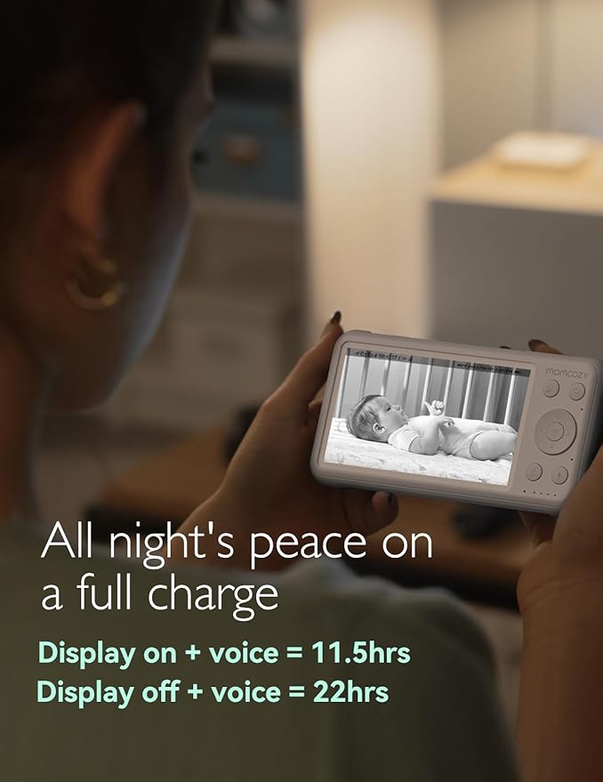 Momcozy Video Baby Monitor, 1080P 5" HD Baby Monitor - Image 5