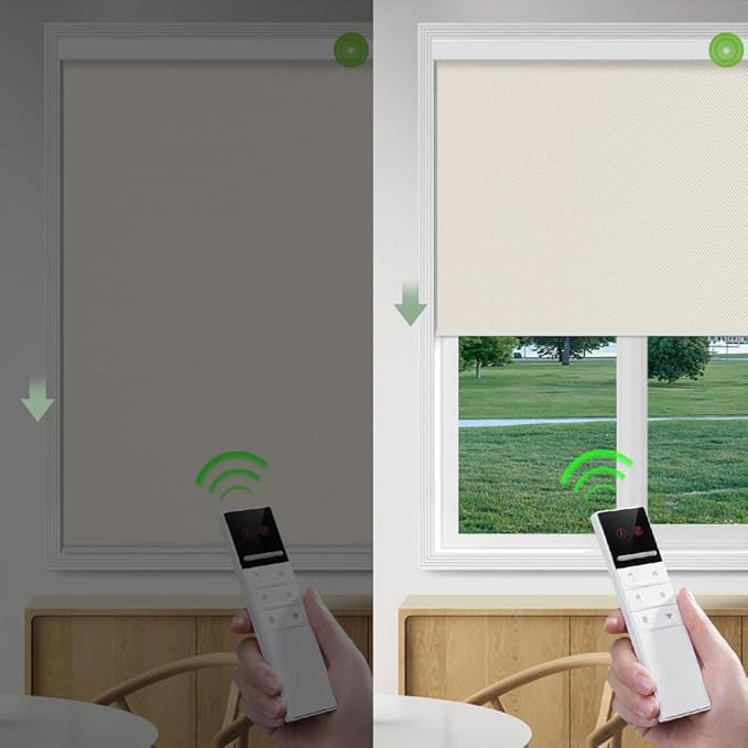 Zshine Motorized Blackout Window Blinds Customize Width Remote Control Wireless - Image 7