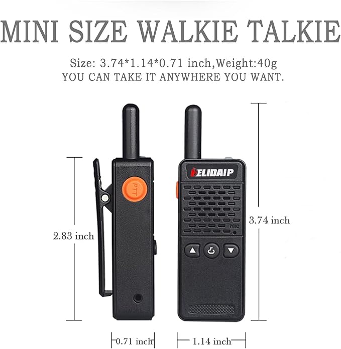 ELIDAIP T-M2 Super Mini Walkie Talkies - Image 3